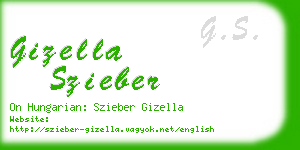 gizella szieber business card
